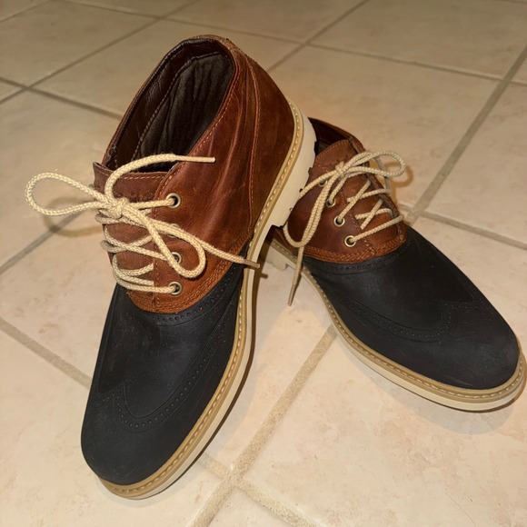 Timberland Westmore Wingtip Chukka Boots Brown Black Leather A17Y5 Mens 7.5